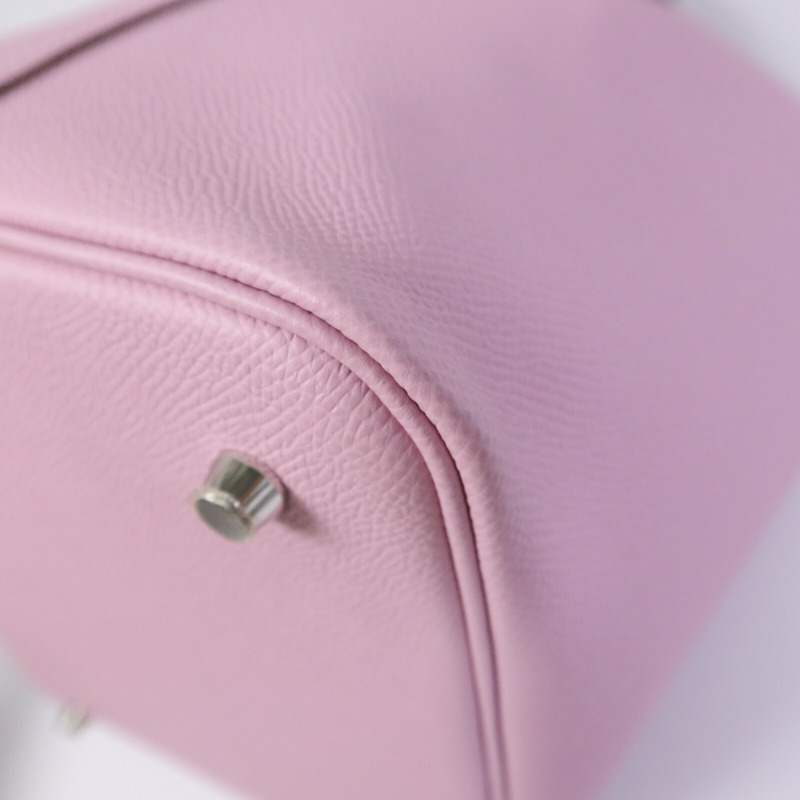 HERMES Epsom皮革Picotin MM手挽袋Mauve Sylvestre-9