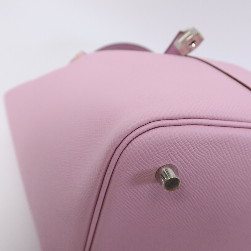 HERMES Epsom皮革Picotin MM手挽袋Mauve Sylvestre-10