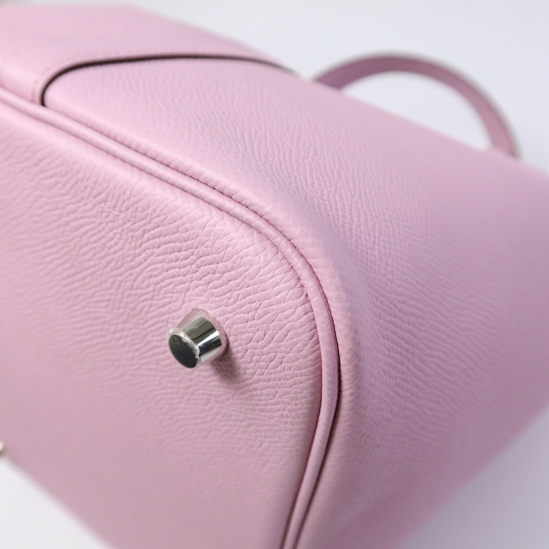 HERMES Epsom皮革Picotin MM手挽袋Mauve Sylvestre-11