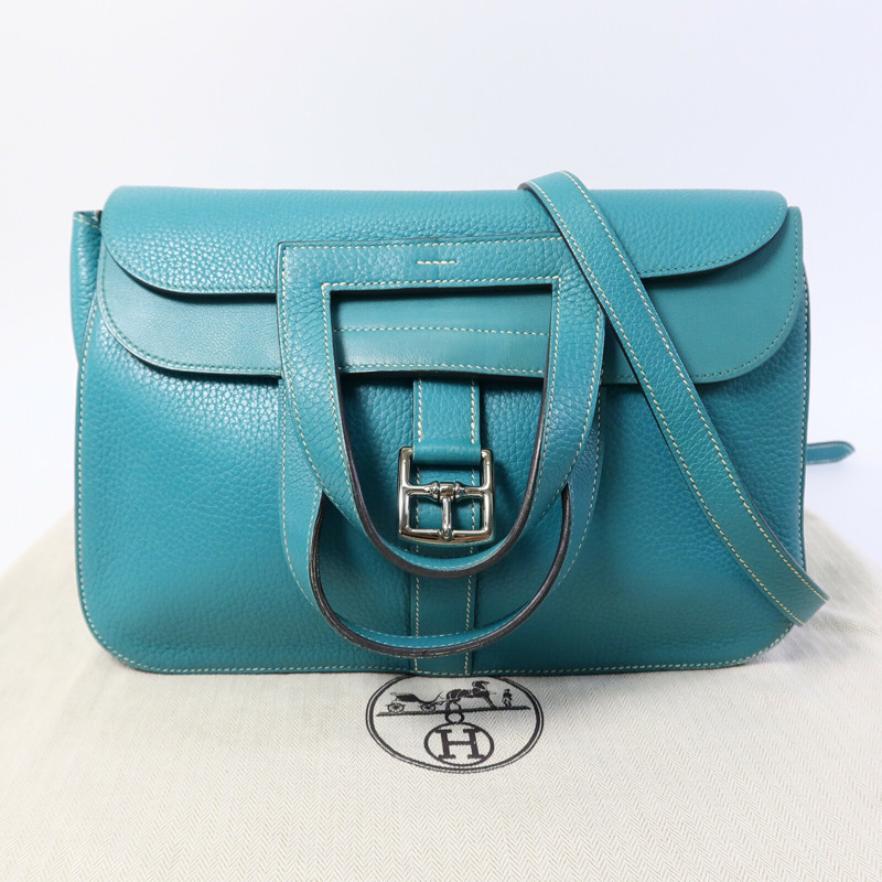 HERMES Clemence皮革Halzan 31手挽肩背兩用袋-9