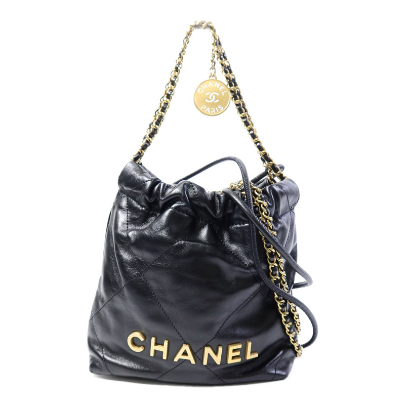 CHANEL 牛皮皮革Mini 22手挽肩背兩用袋-0