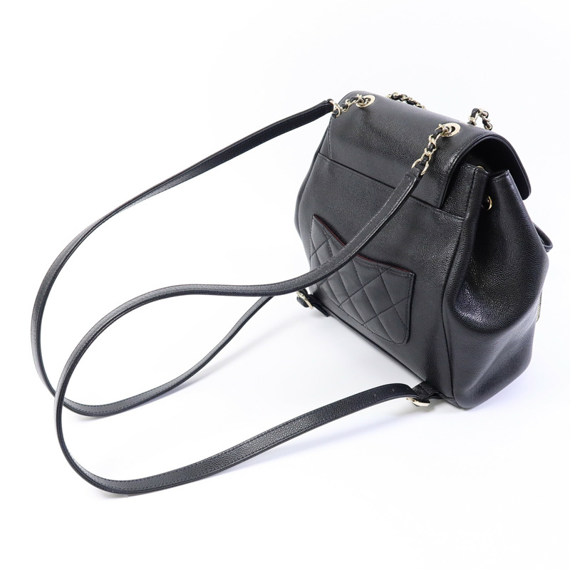 CHANEL 牛皮皮革Business Affinity Backpack背包-8