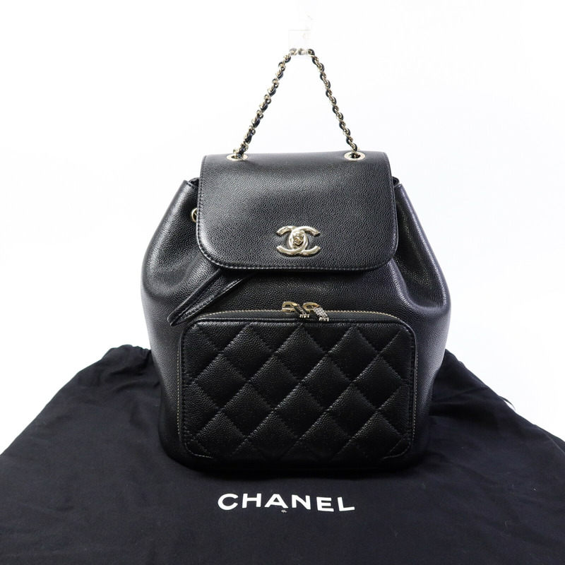 CHANEL 牛皮皮革Business Affinity Backpack背包-9