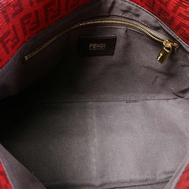 FENDI 塗層帆布Zucchino Mamma  Baguette肩背袋-4