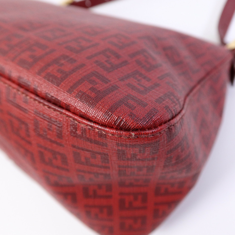 FENDI 塗層帆布Zucchino Mamma  Baguette肩背袋-11