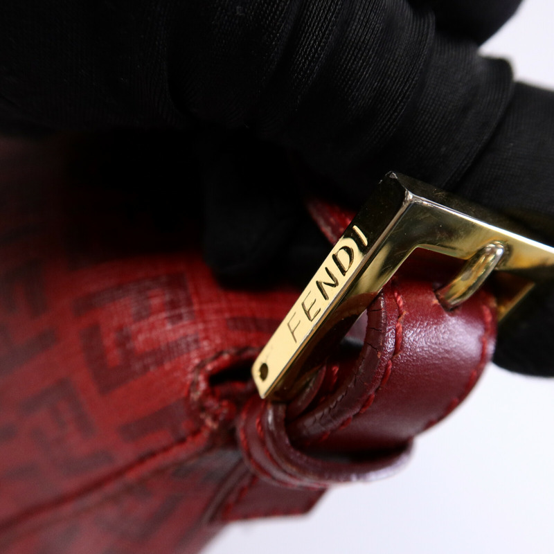 FENDI 塗層帆布Zucchino Mamma  Baguette肩背袋-16