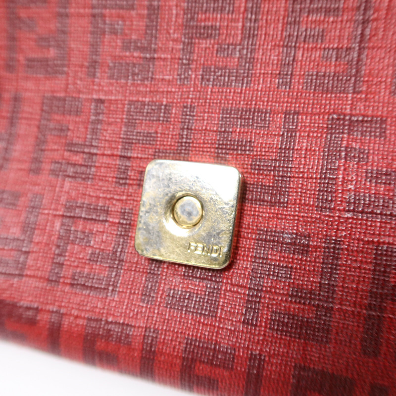 FENDI 塗層帆布Zucchino Mamma  Baguette肩背袋-19