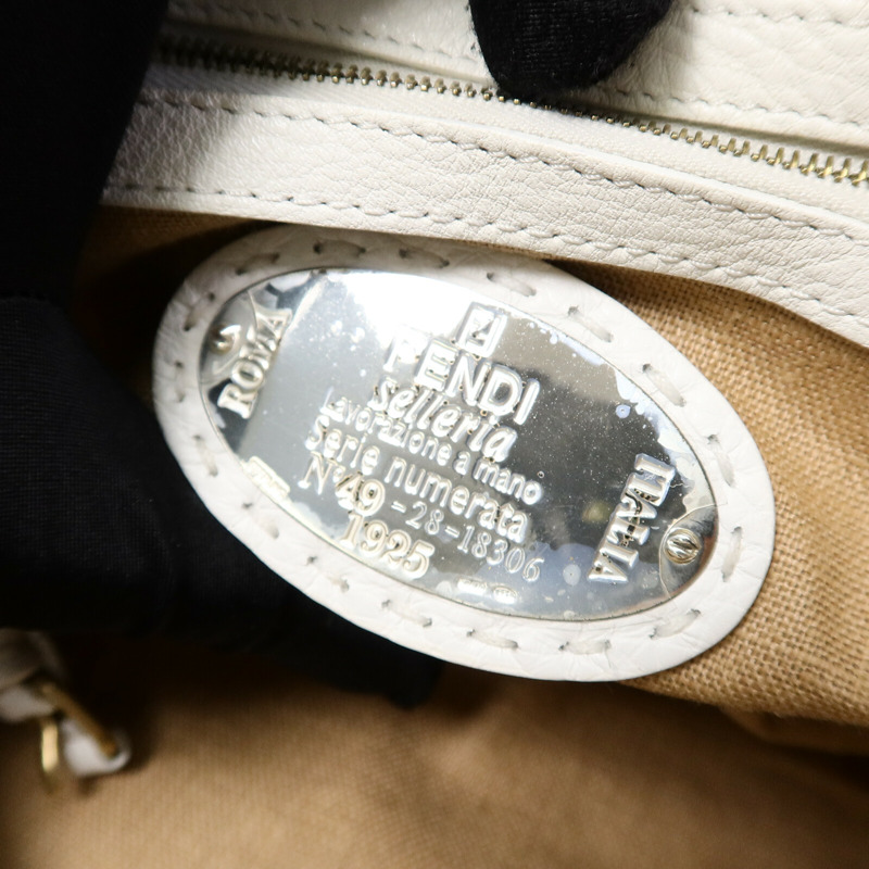 FENDI 牛皮皮革Selleria Linda Bag手挽袋-5