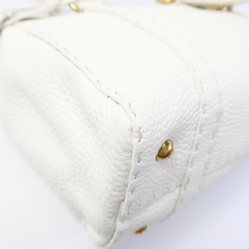 FENDI 牛皮皮革Selleria Linda Bag手挽袋-7