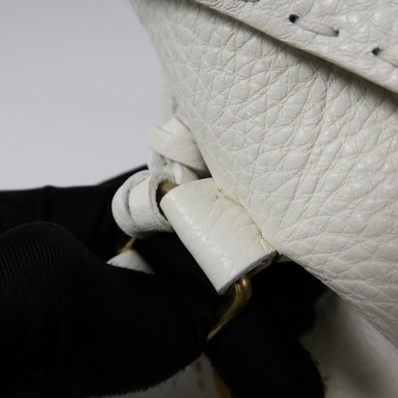 FENDI 牛皮皮革Selleria Linda Bag手挽袋-12