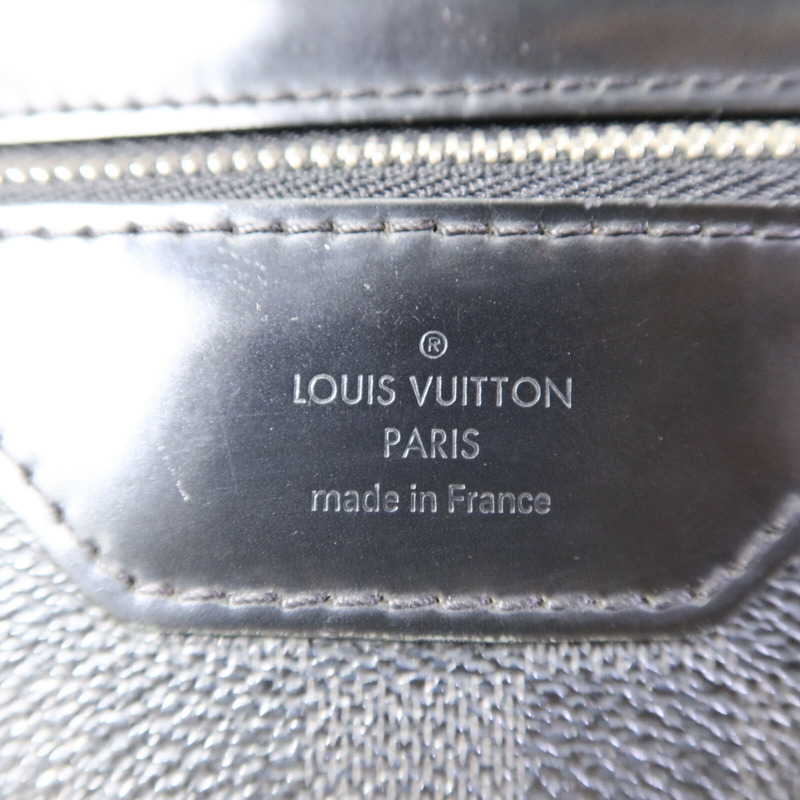 LOUIS VUITTON Damier Graghite Daniel MM銀扣肩背袋-5