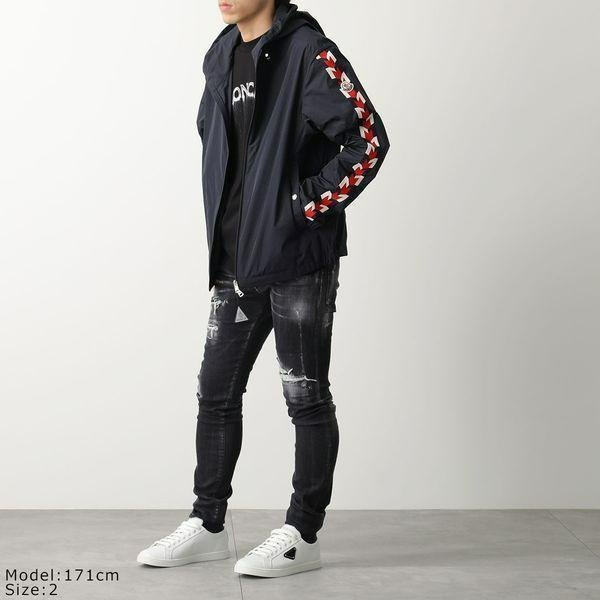 💎Han's house精品服飾💎moncler Moyse 彩條 防水 尼龍 風衣 連帽 外套 現貨 XS ~ M 原價32500-3