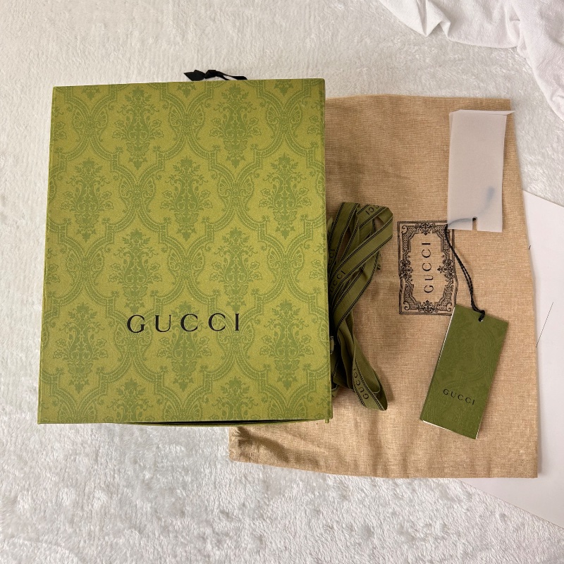 Gucci 雙G Retro系列 Supreme帆布復古馬鞍型肩背斜背包-4