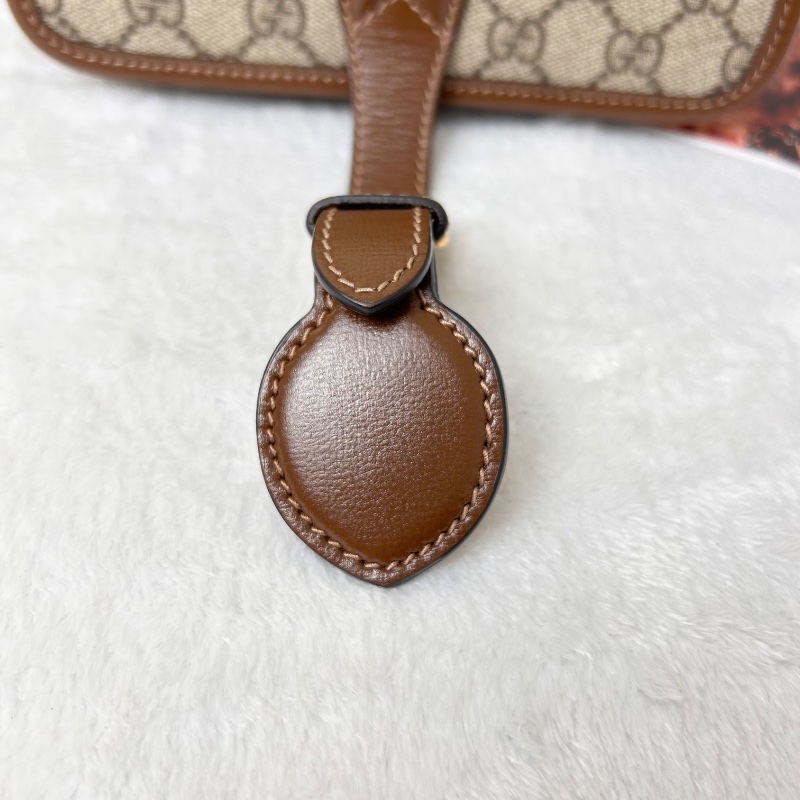 Gucci 雙G Retro系列 Supreme帆布復古馬鞍型肩背斜背包-18