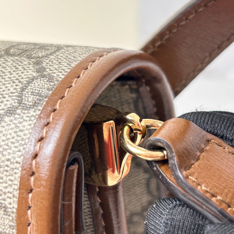 Gucci 雙G Retro系列 Supreme帆布復古馬鞍型肩背斜背包-26