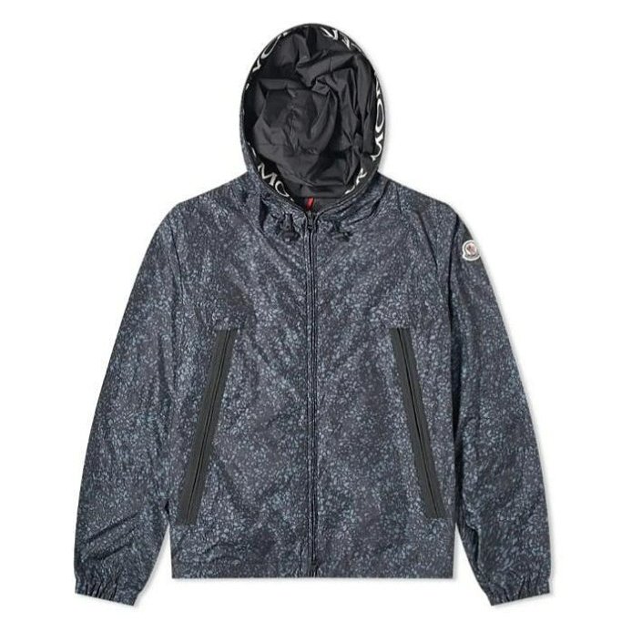 💎Han's house精品服飾💎moncler Splatter 立體刺繡 字母串標 風衣 連帽 外套 現貨 L ~ XXXXXL 原價35900-4