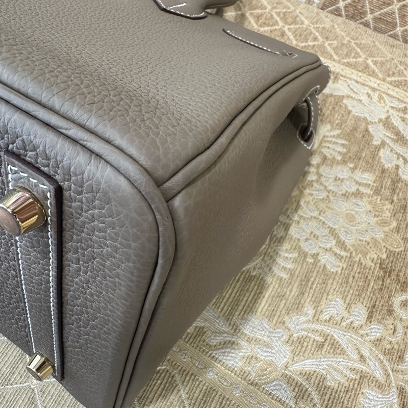 Hermes 18大象灰Togo皮金釦Birkin30手提包H027633-8