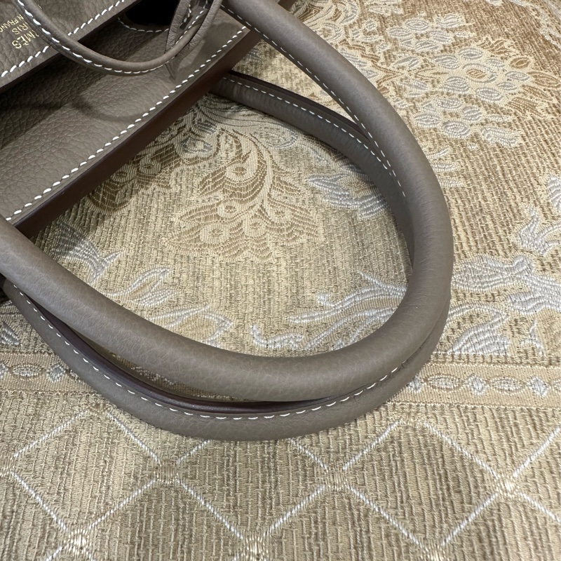 Hermes 18大象灰Togo皮金釦Birkin30手提包H027633-9