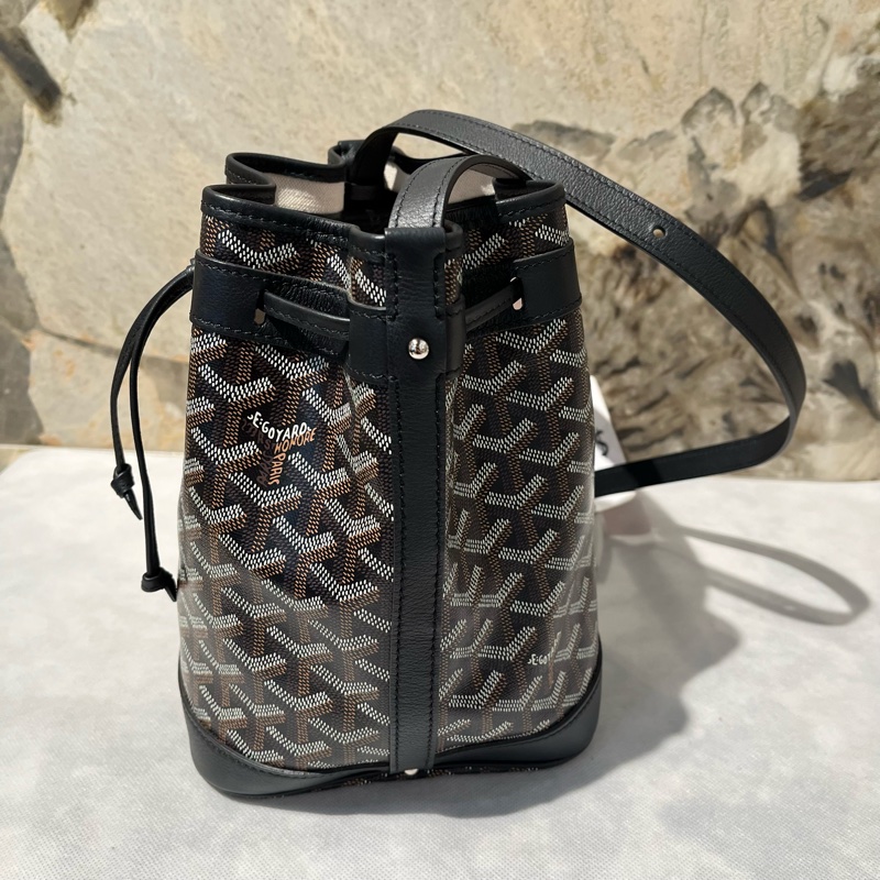 Goyard黑PVC拼皮 水桶包-2