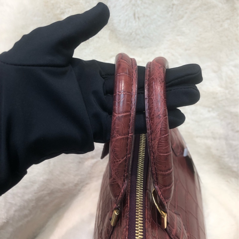 LV 啡紅色鱷魚皮 2Way Alma IA623-7