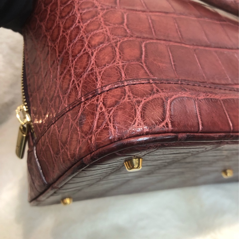 LV 啡紅色鱷魚皮 2Way Alma IA623-12