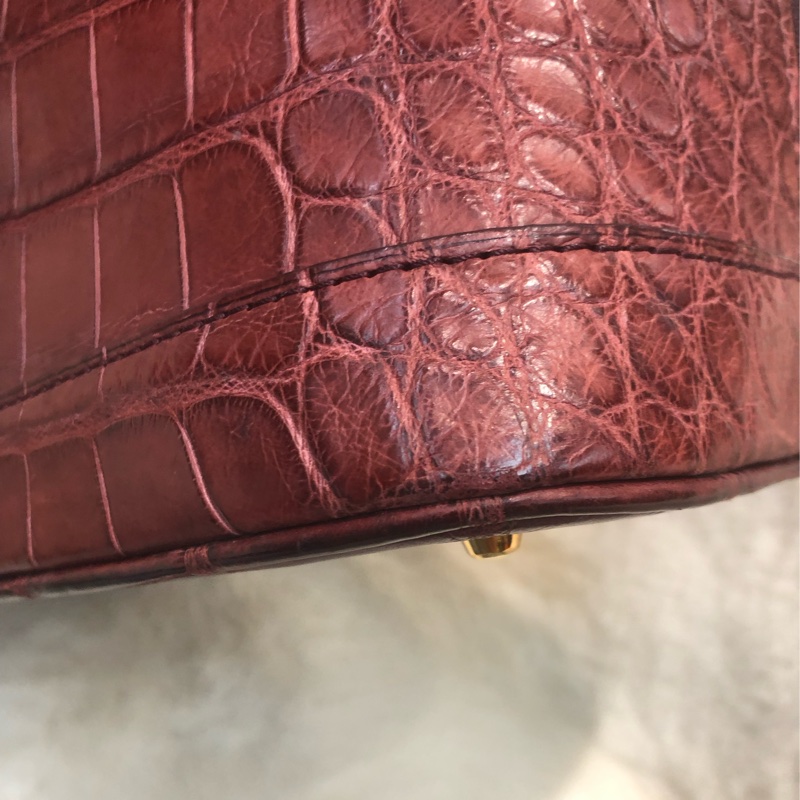 LV 啡紅色鱷魚皮 2Way Alma IA623-13