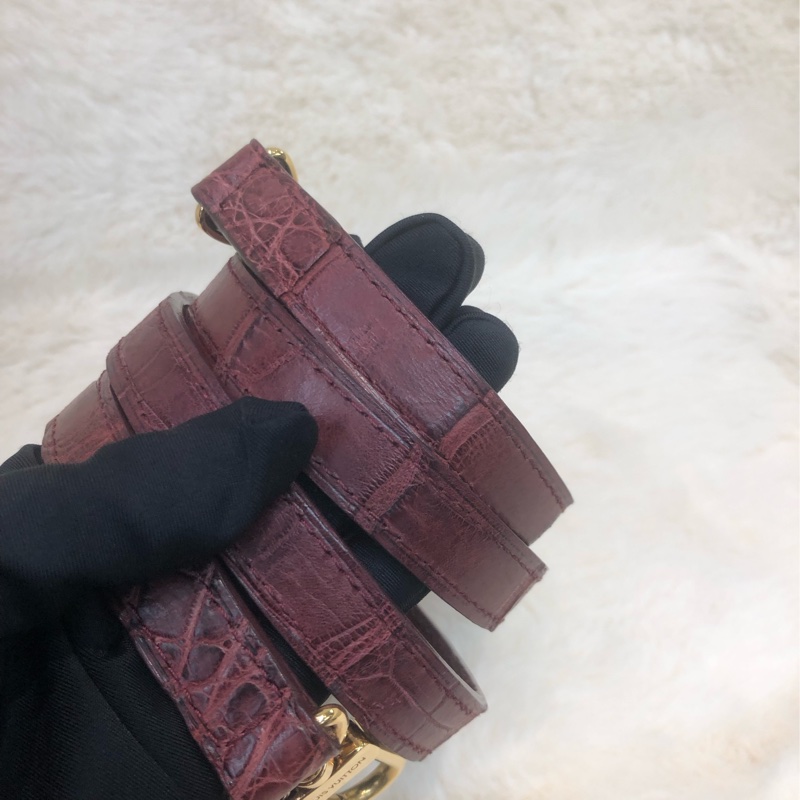 LV 啡紅色鱷魚皮 2Way Alma IA623-17
