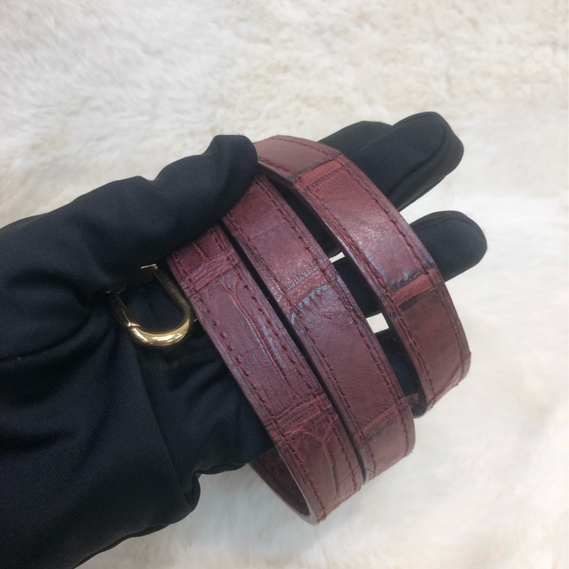 LV 啡紅色鱷魚皮 2Way Alma IA623-18
