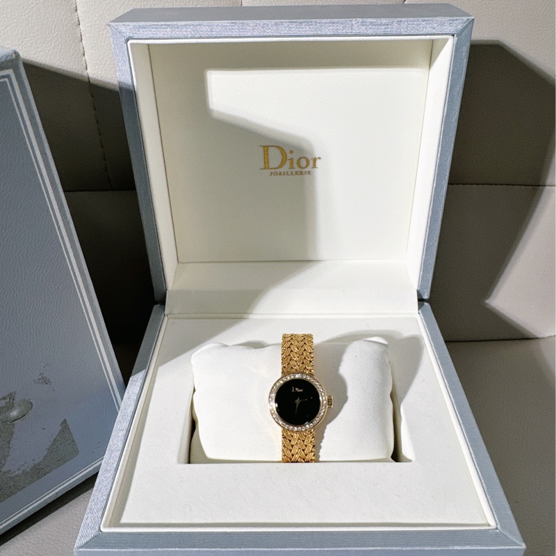 Dior迪奧極品女士金表！LA D DE DIOR系列 CD040150M005純金鑲鑽女表-1