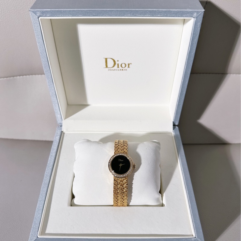 Dior迪奧極品女士金表！LA D DE DIOR系列 CD040150M005純金鑲鑽女表-2