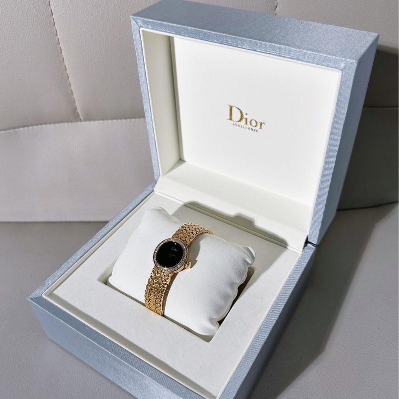 Dior迪奧極品女士金表！LA D DE DIOR系列 CD040150M005純金鑲鑽女表-3