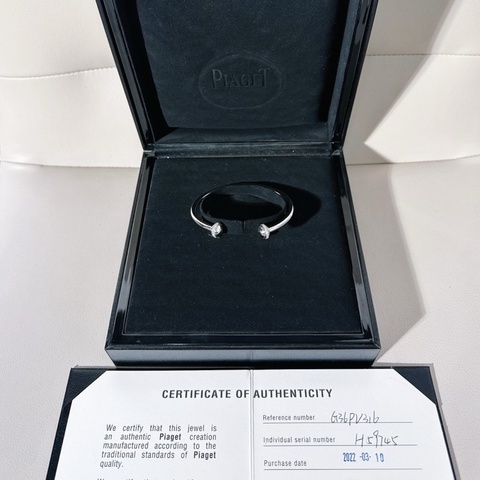 Piaget 伯爵possession時來運轉白金滾珠帶鑽手鐲，16 號