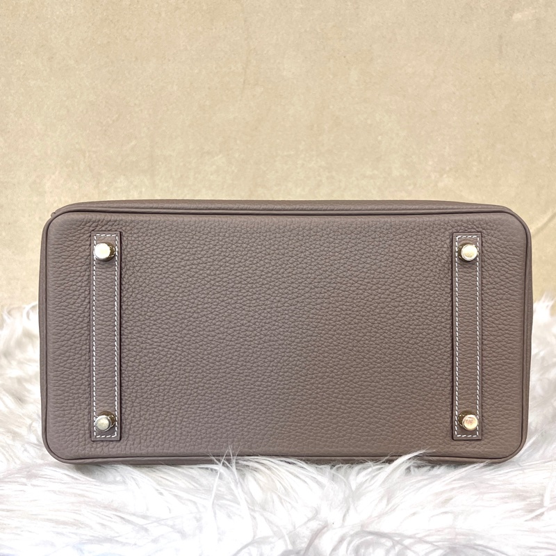Hermes18大象灰Togo皮金釦Birkin30手提包-2