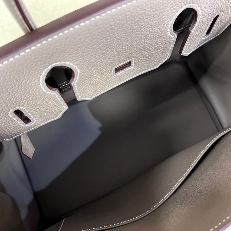 Hermes18大象灰Togo皮金釦Birkin30手提包-10