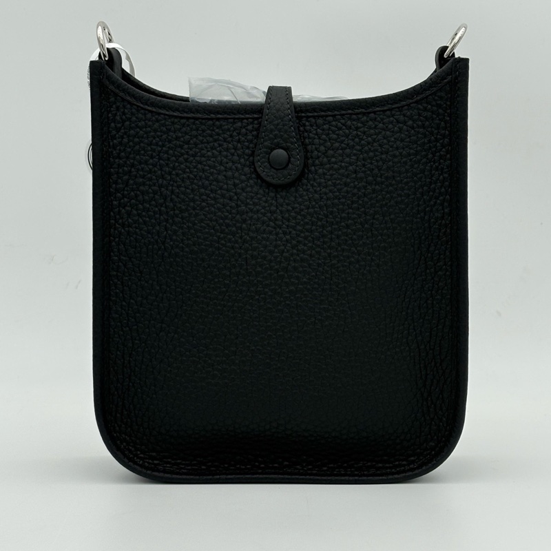 Hermes 愛馬仕Evelyne mini 黑色K刻銀扣 肩帶扣膜在。盒 防塵袋-2