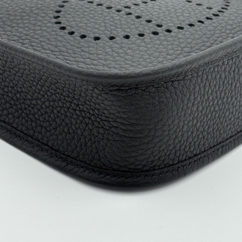 Hermes 愛馬仕Evelyne mini 黑色K刻銀扣 肩帶扣膜在。盒 防塵袋-4