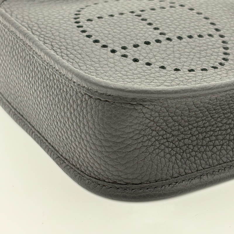 Hermes 愛馬仕Evelyne mini 黑色K刻銀扣 肩帶扣膜在。盒 防塵袋-5