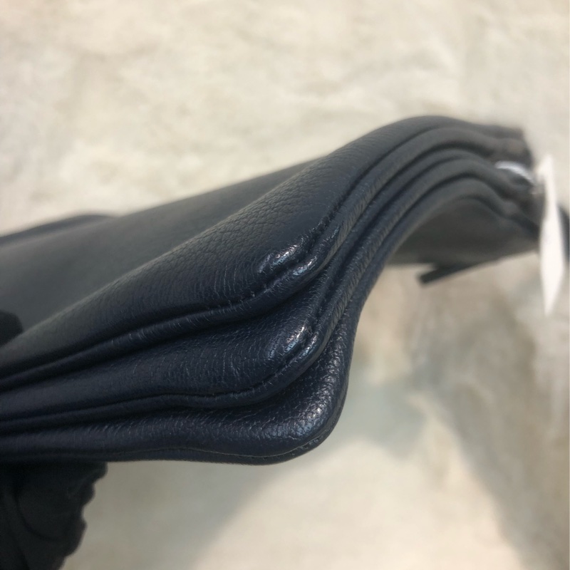 CELINE 藍色皮革 TRIO 三層手袋 XA196-10