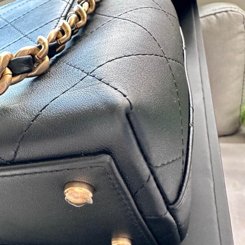 🖤 Chanel 25S Top Handle 香奈兒經典翻蓋手提鏈條包｜黑金霧面羊皮 🖤-15
