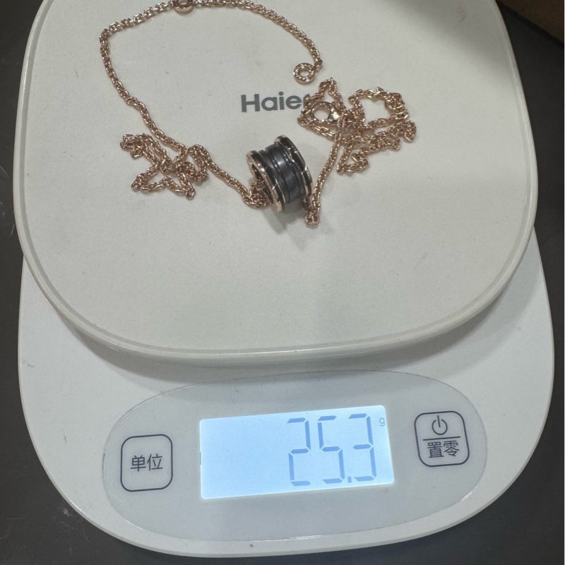 BVLGARI寶格麗 B.zero1系列 18K玫瑰金黑陶瓷彈簧項鍊-6