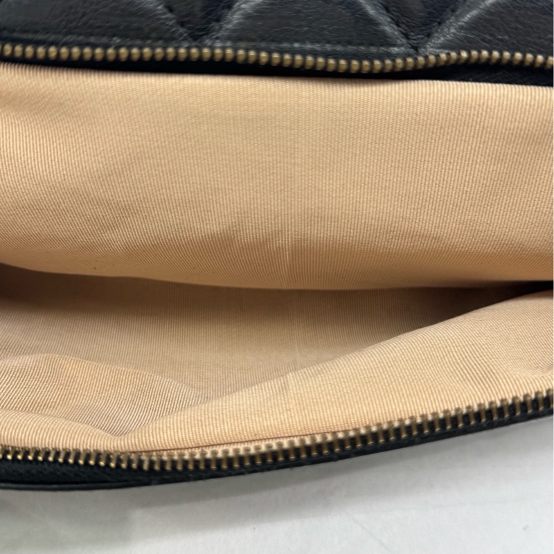 Chanel香奈兒13k黑金CF中號金幣鏈條單肩斜挎包31cm 17開-6