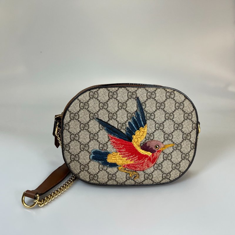 GUCCI  刺繡五色鳥老花相機包-0