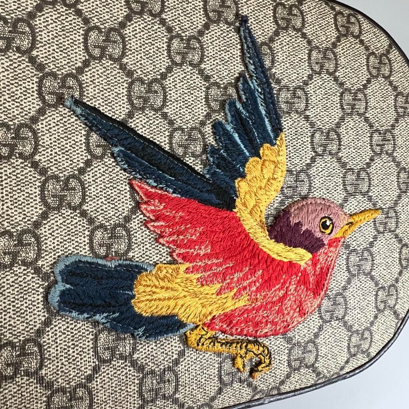 GUCCI  刺繡五色鳥老花相機包-7