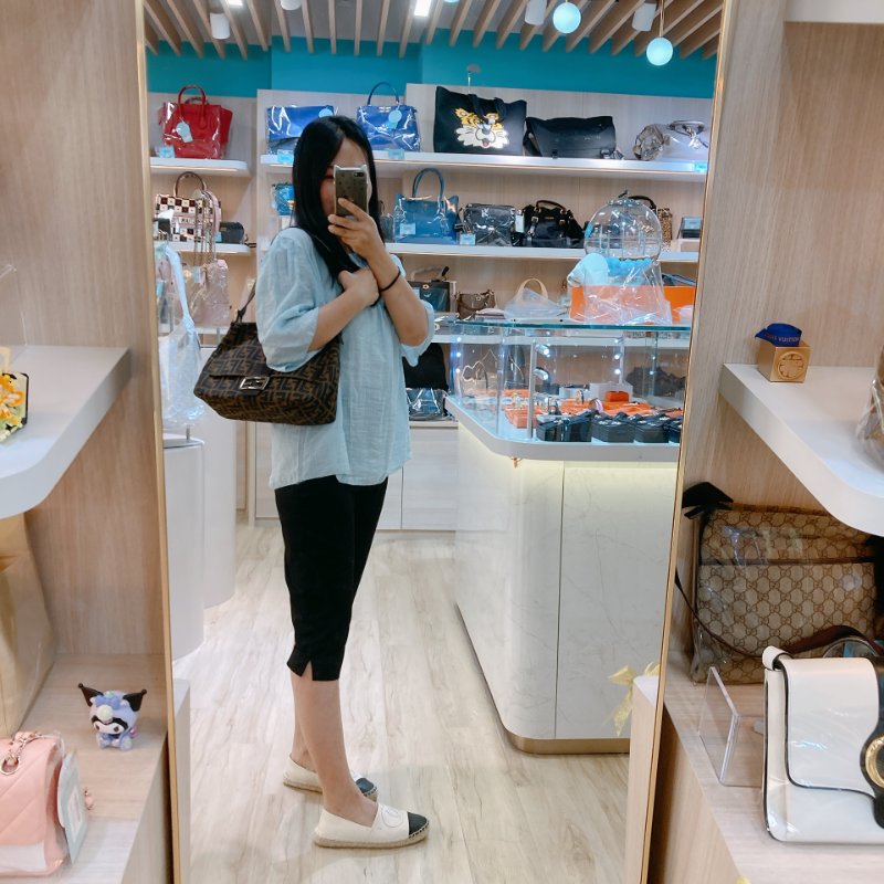 MS0641 Fendi 芬迪單肩包 帆布咖啡色銀扣 Zucca Mamma Baguette 30cm Canvas Brown x PHW-2