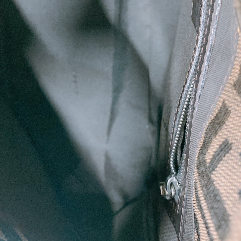 MS0641 Fendi 芬迪單肩包 帆布咖啡色銀扣 Zucca Mamma Baguette 30cm Canvas Brown x PHW-23