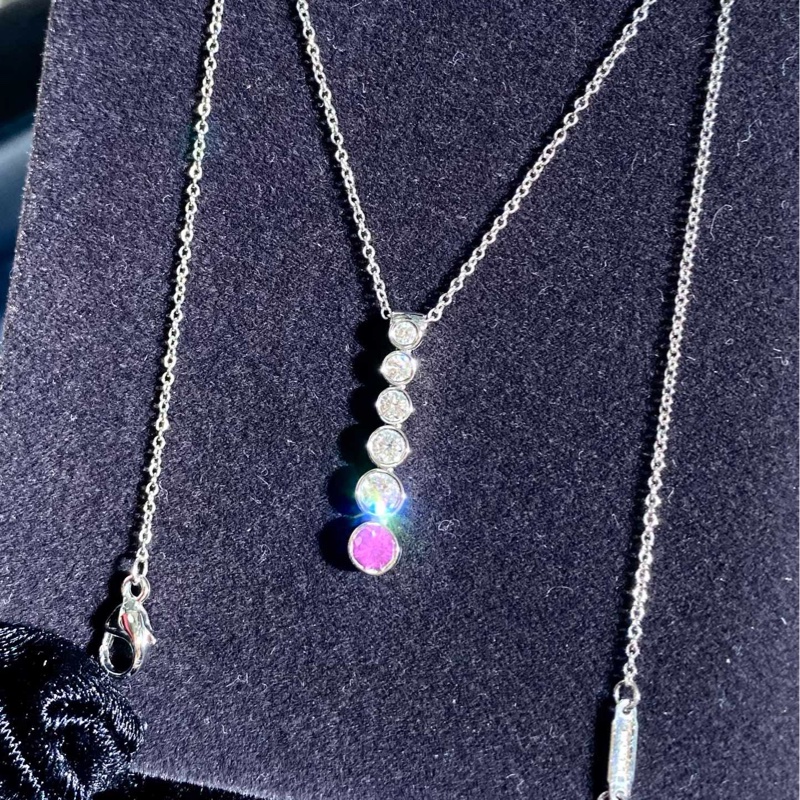 Tiffany蒂芙尼 jazz系列 六排鑽項鍊-3