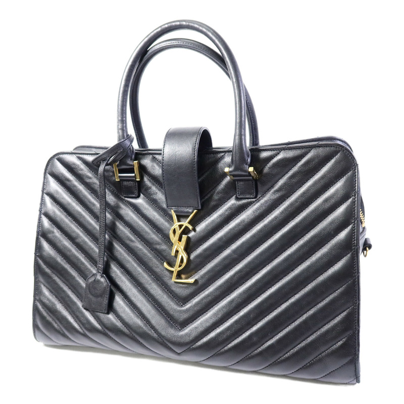 SAINT LAURENT 羊皮皮革Cabas Chyc金扣手挽袋-2