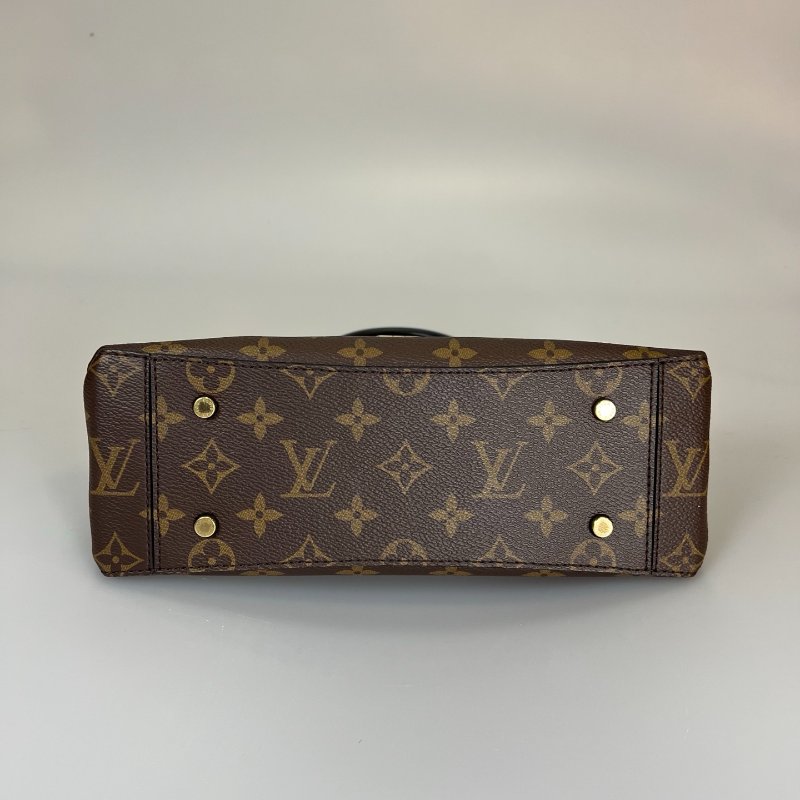 LV M43125 黑拚老花One Handle Flap MM側肩包-4