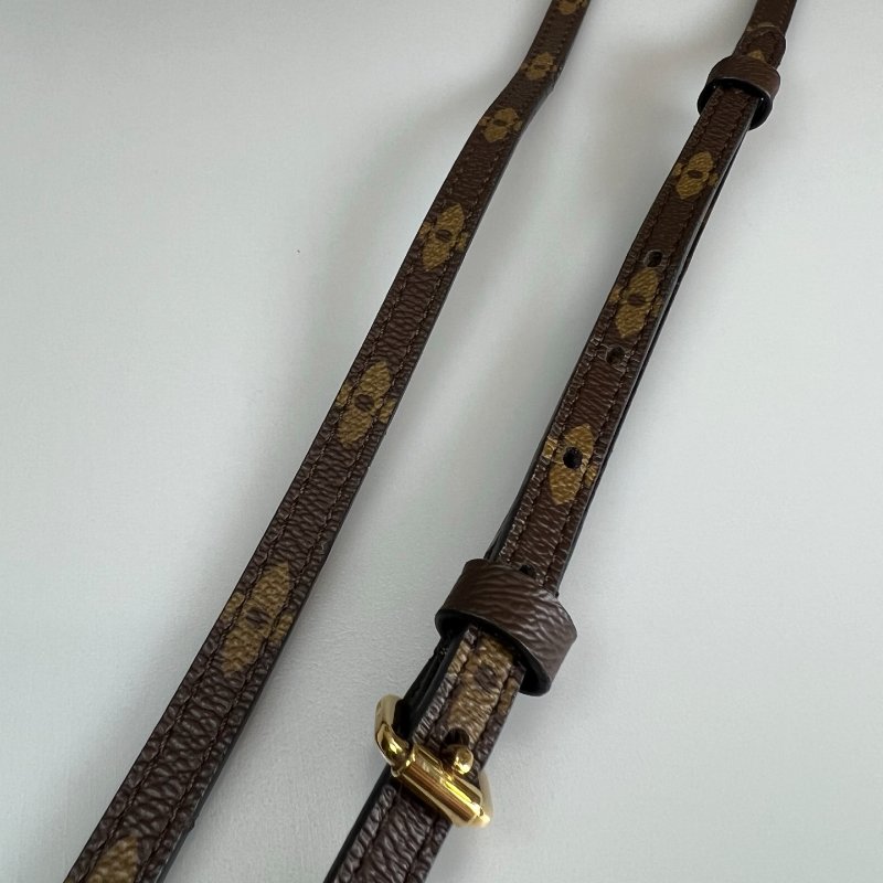 LV M43125 黑拚老花One Handle Flap MM側肩包-12