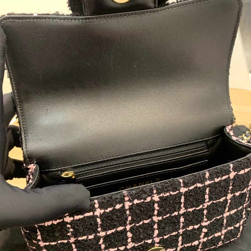 Chanel 23K Classic Flap tweed-7